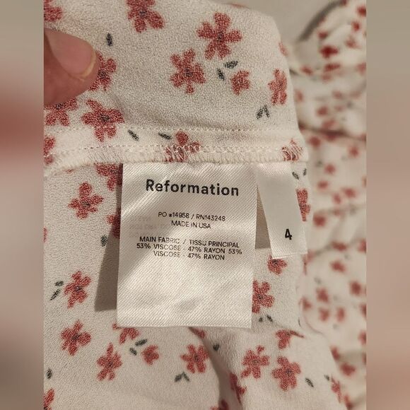 Reformation Aero Sun Dress Sophia Size 4 in White Floral - Picture 6 of 13